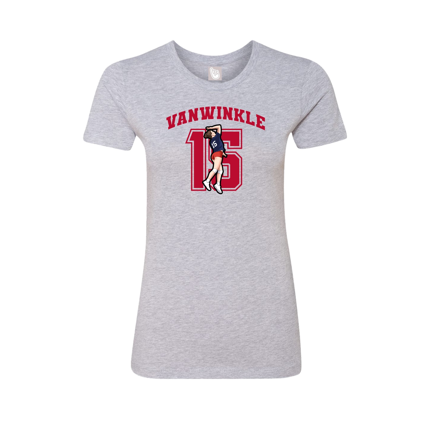 Womens Tee — Number in Grey