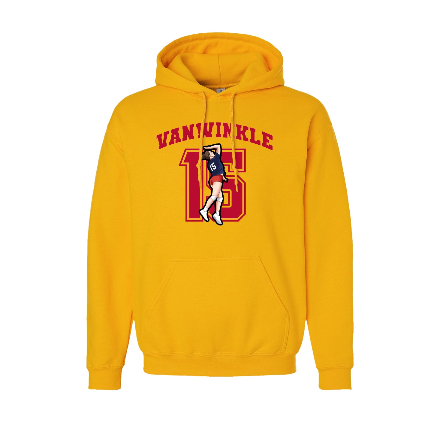 Youth Hoodie — Number in Gold