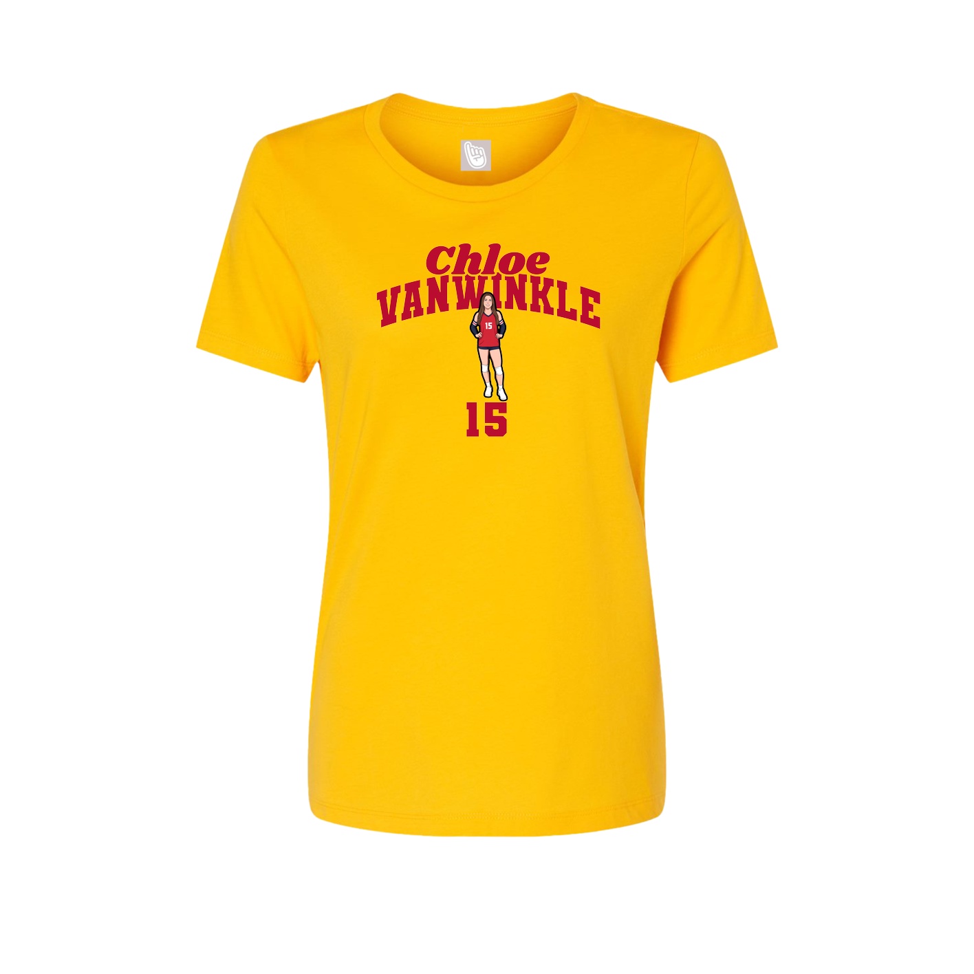 Womens Tee — Signature Arch in Gold