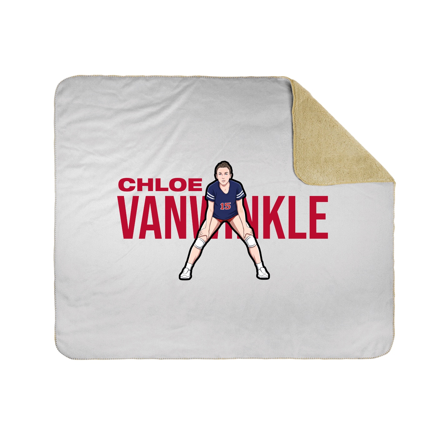 Throw Blanket — Player Name in White