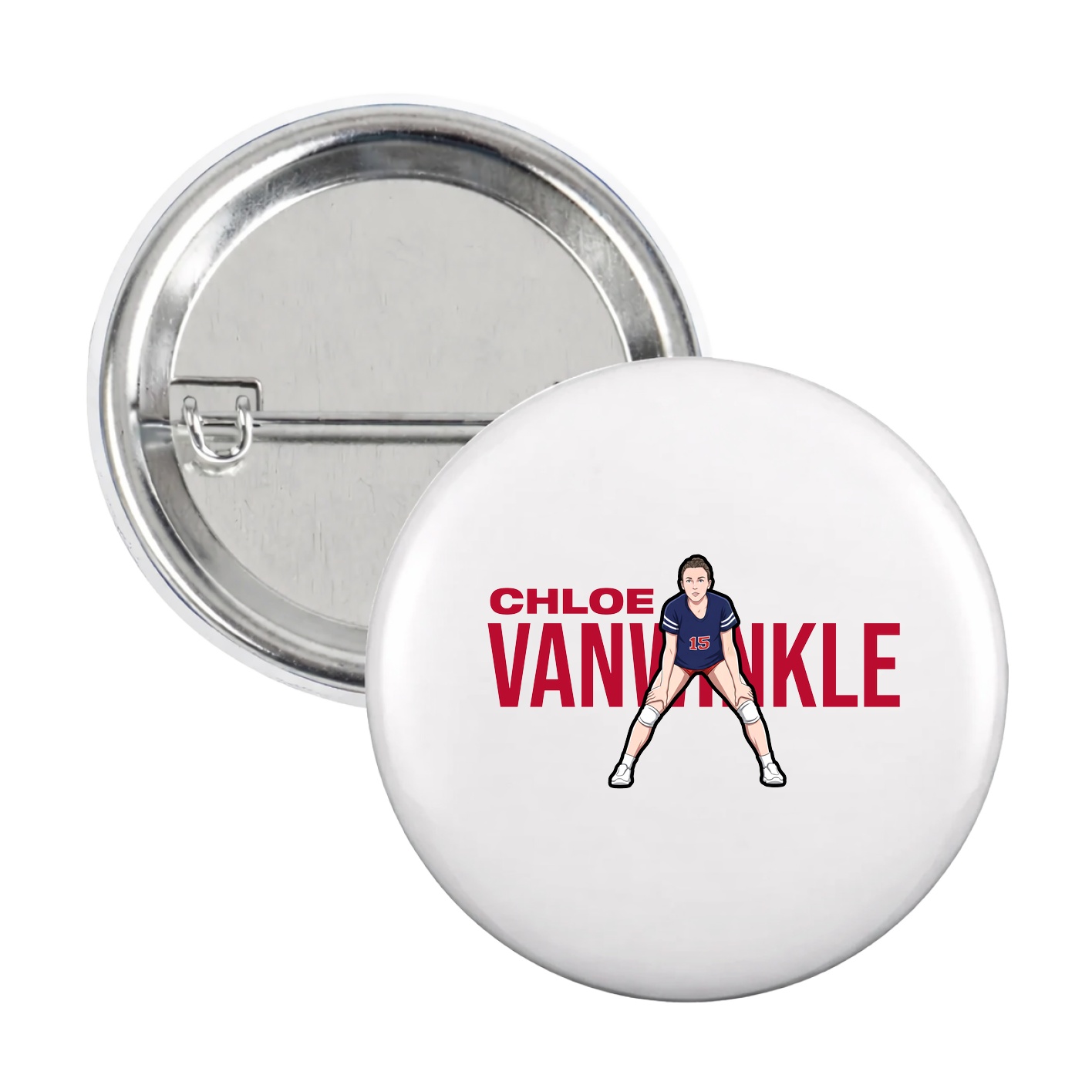 Game Day Button — Player Name in White