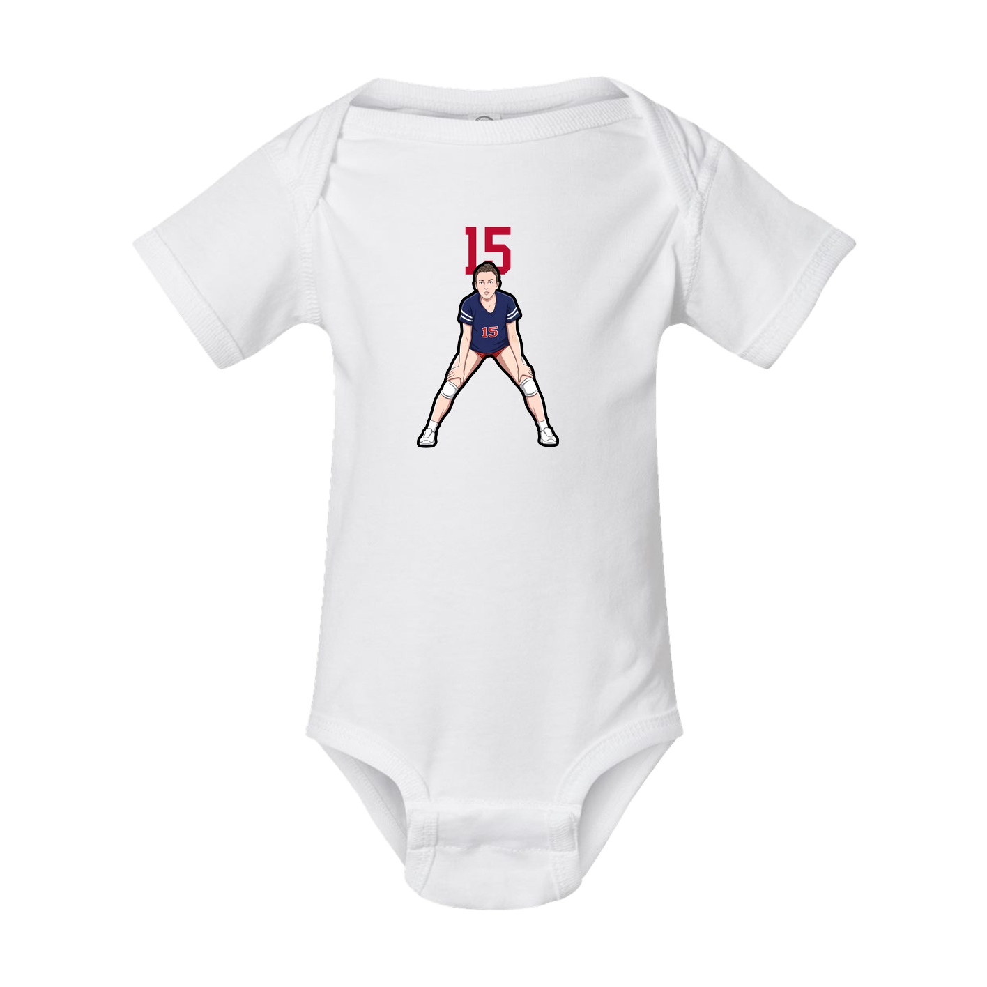 Baby Onesie — Number Top in White