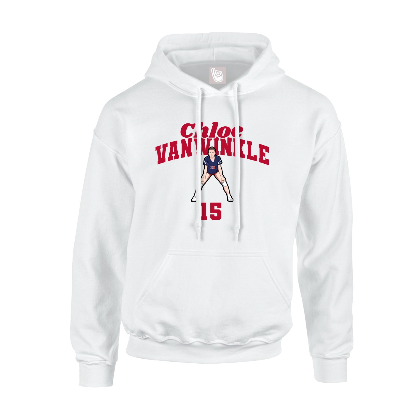 Hoodie — Signature Arch in White