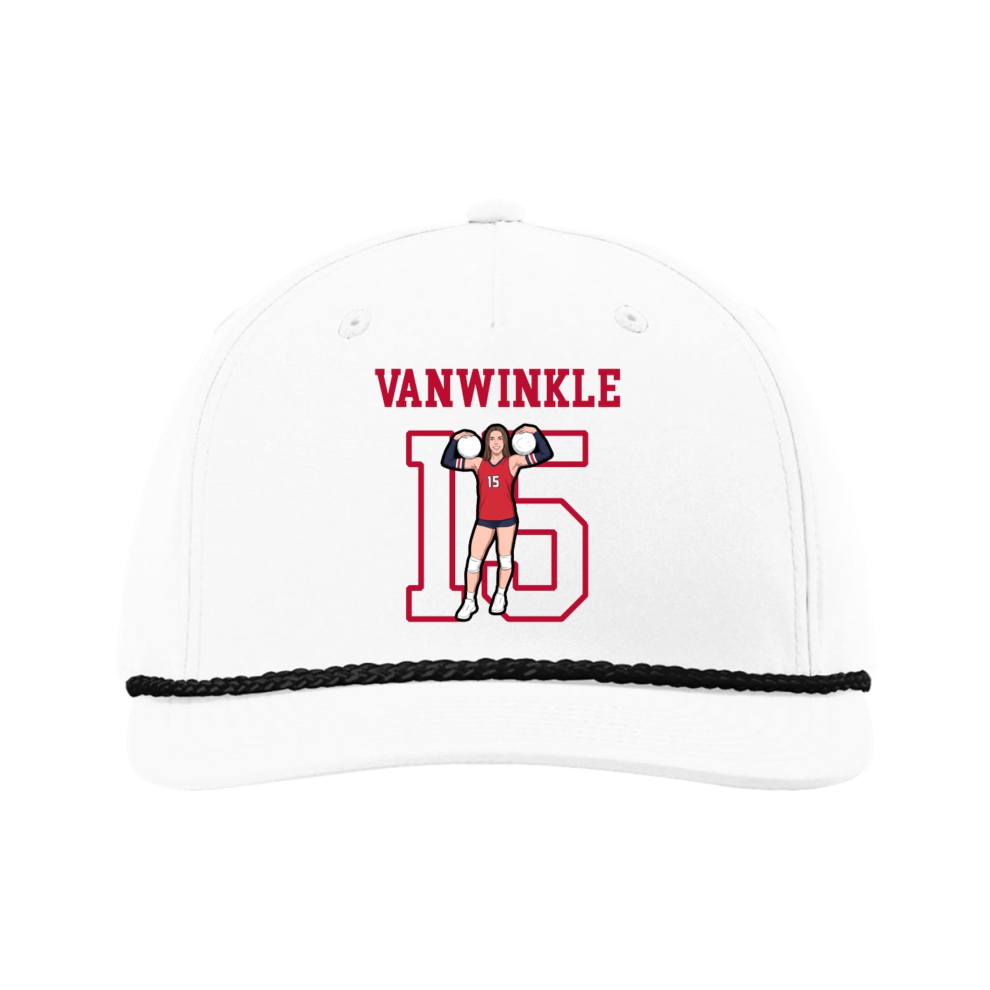 Five-Panel Classic Rope Cap — Shirsey in White