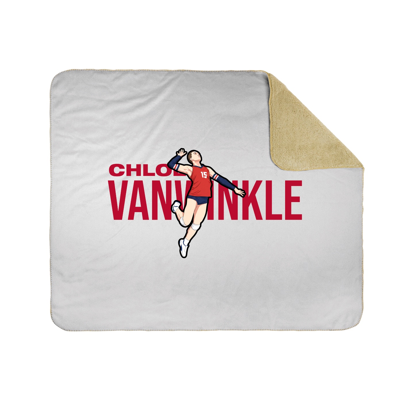 Throw Blanket — Player Name in White