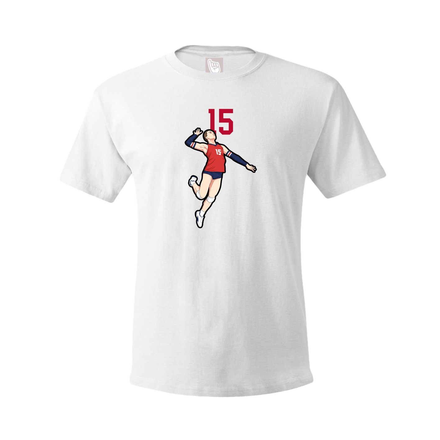 Youth Tee — Number Top in White