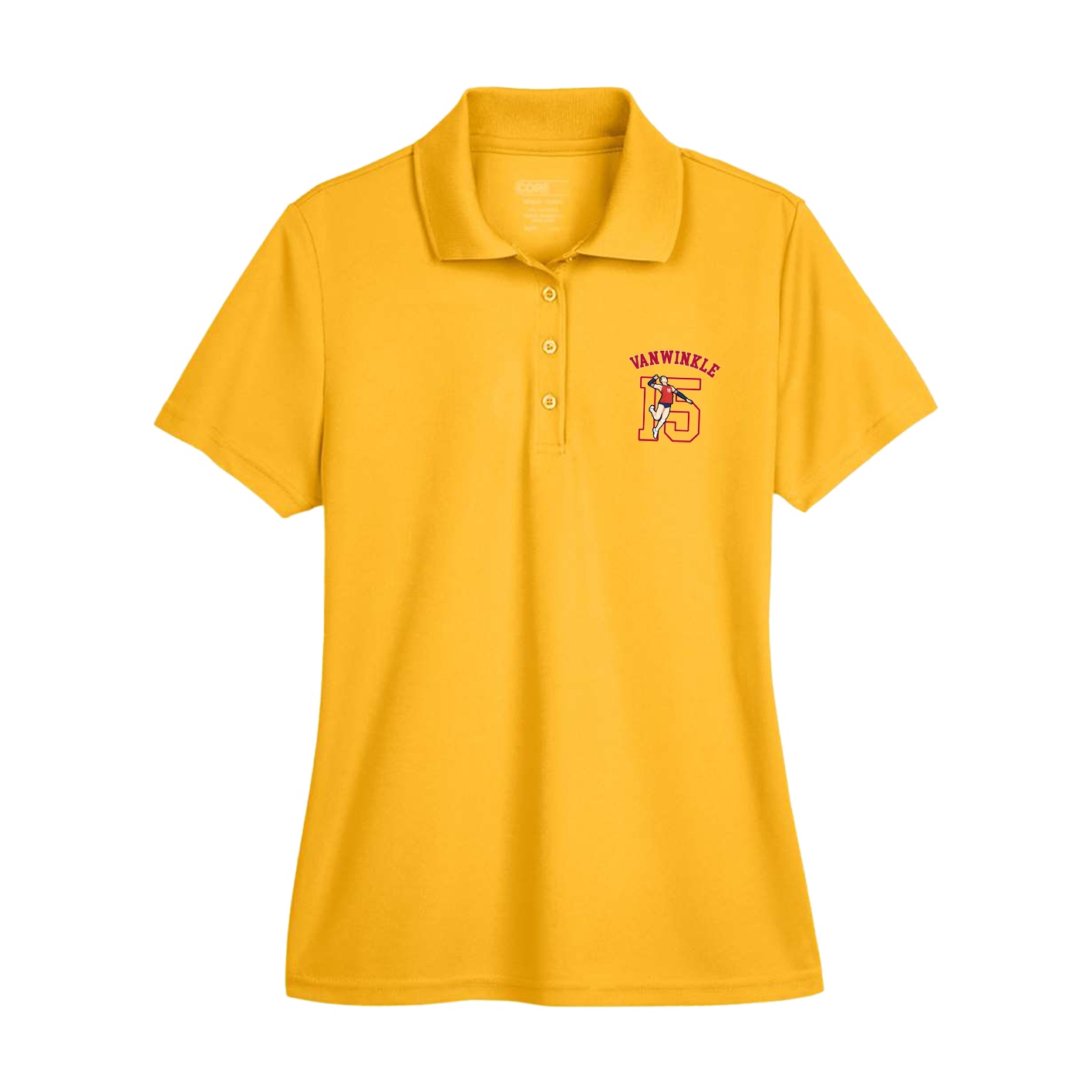 Womens Performance Polo — Shirsey Arch in Gold