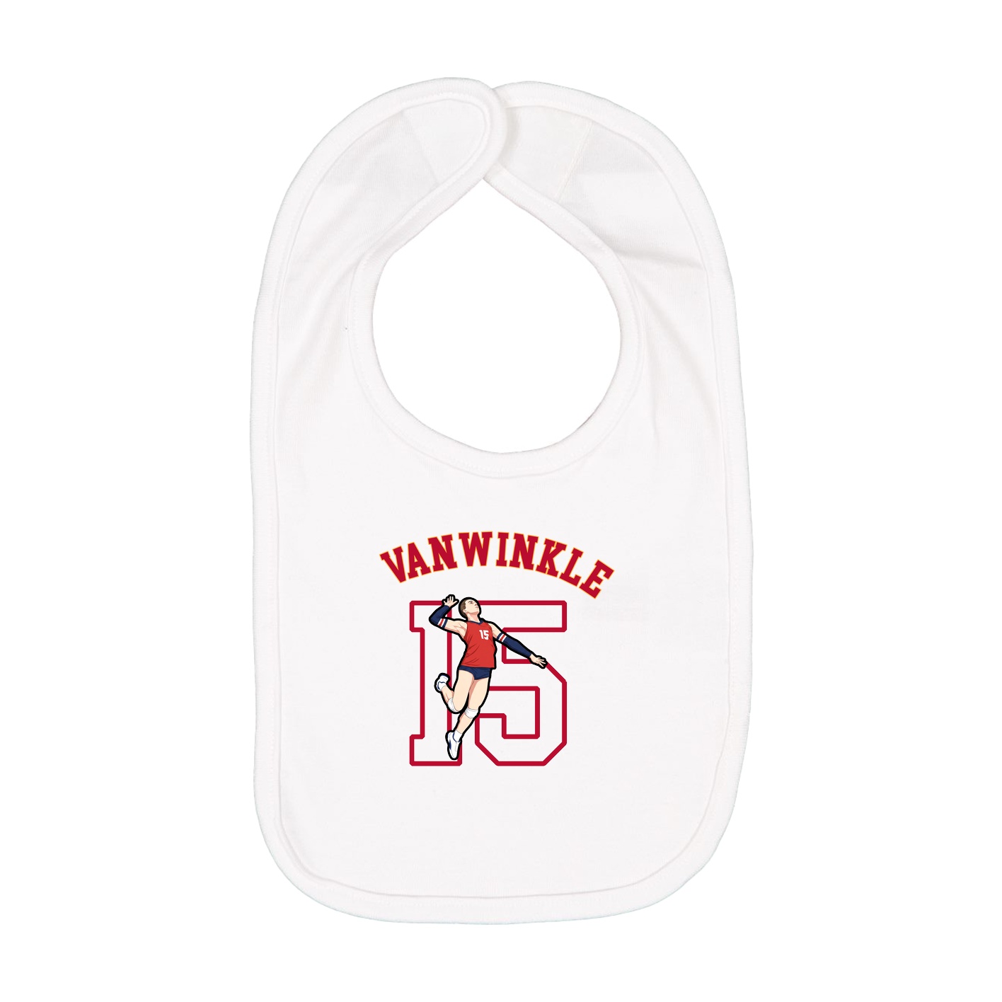 Infant Bib — Shirsey Arch in White