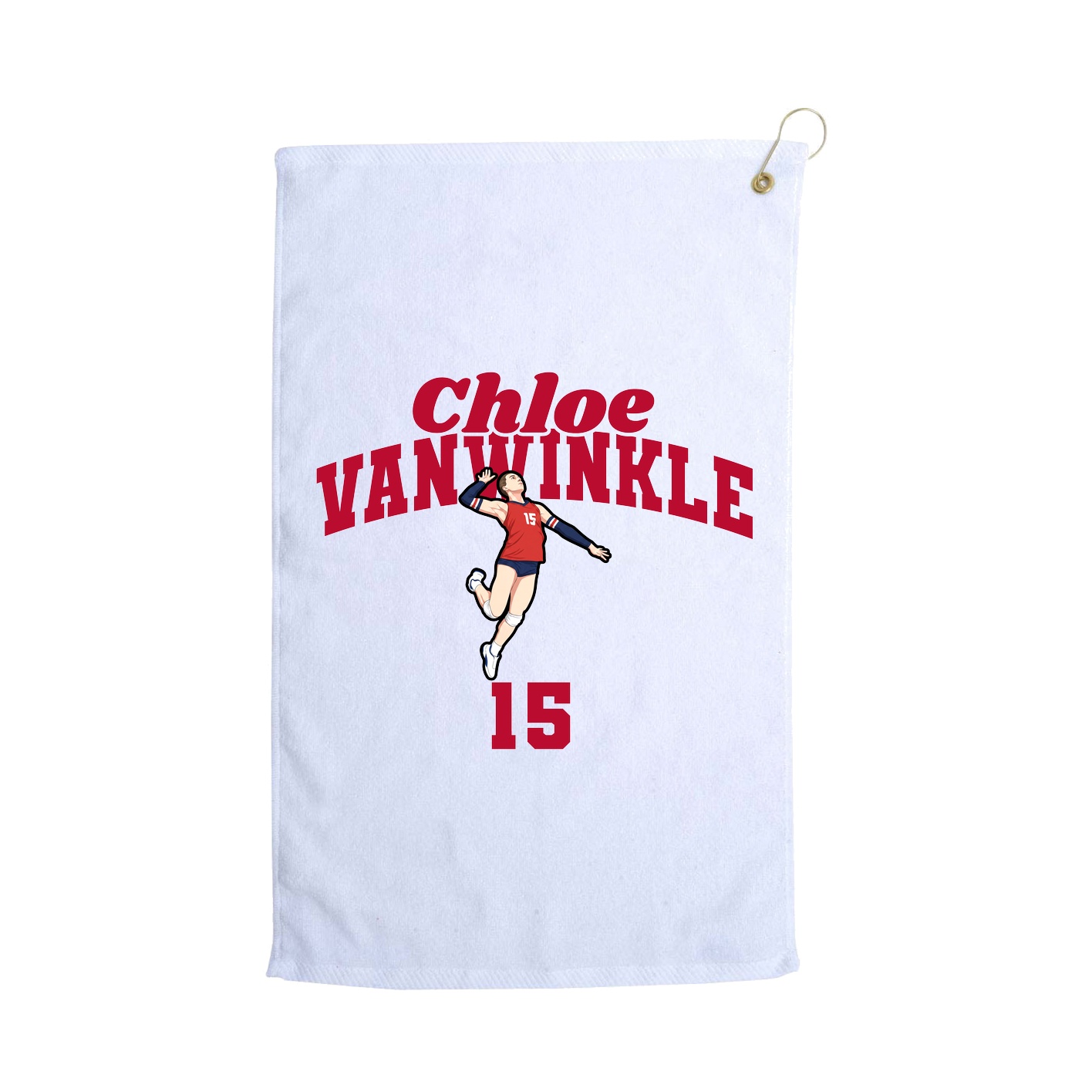 Golf Towel — Signature Arch in White