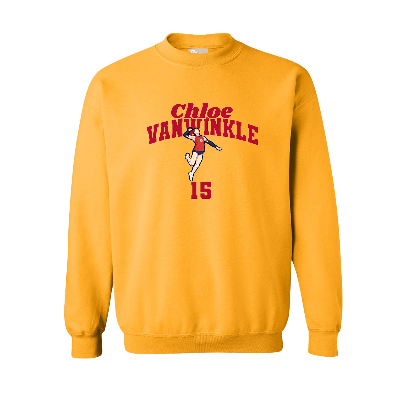Fleece Crew — Signature Arch in Gold