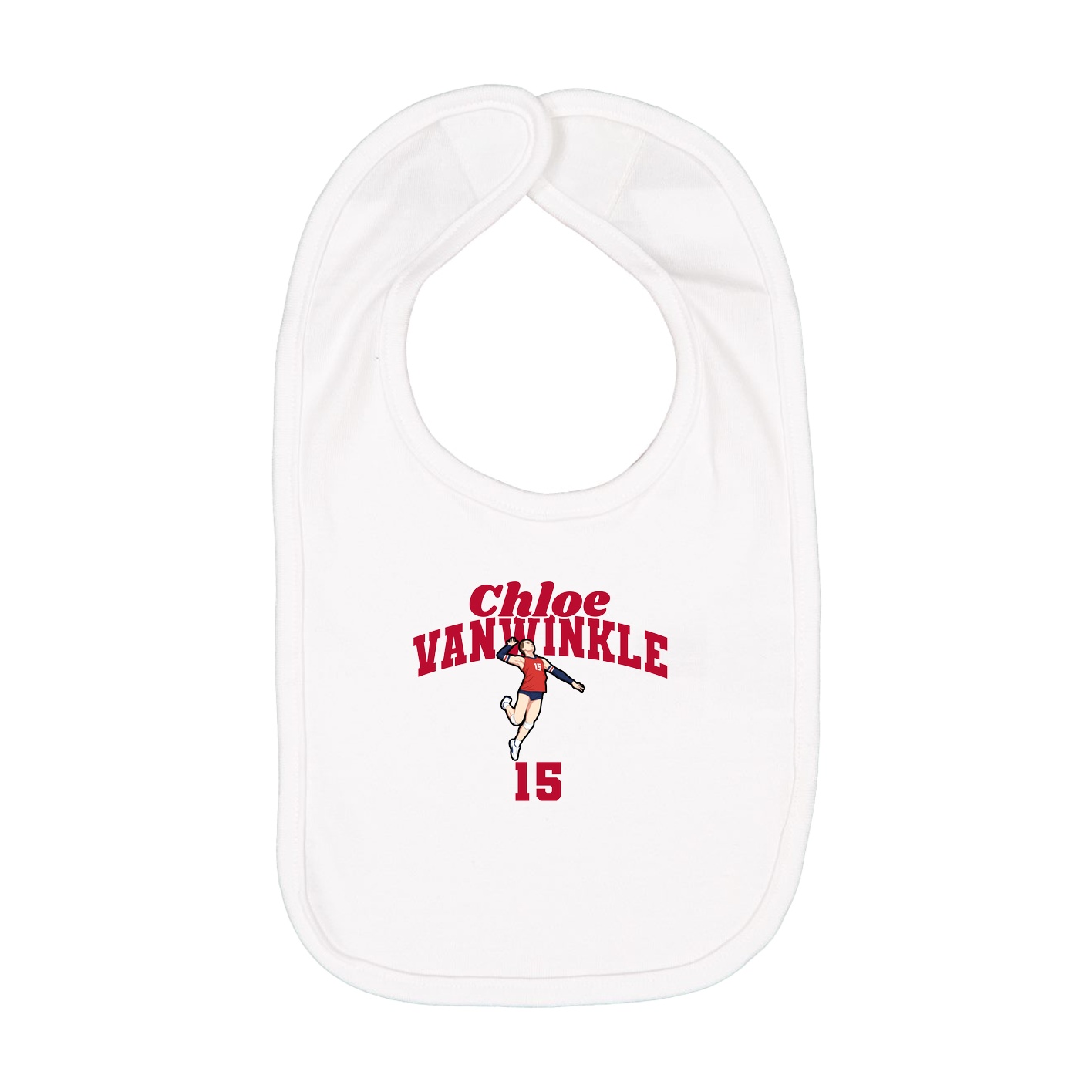 Infant Bib — Signature Arch in White