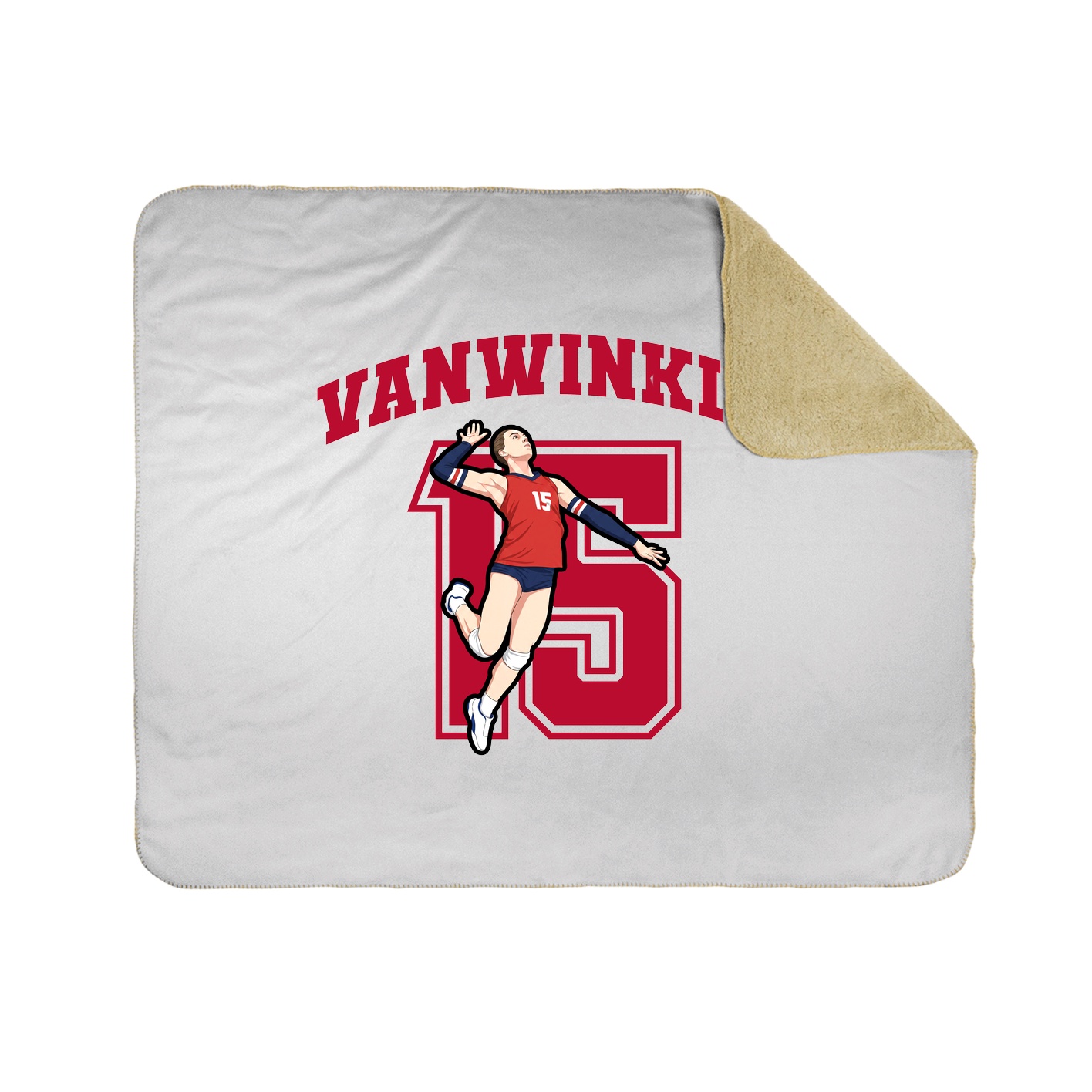 Throw Blanket — Number in White