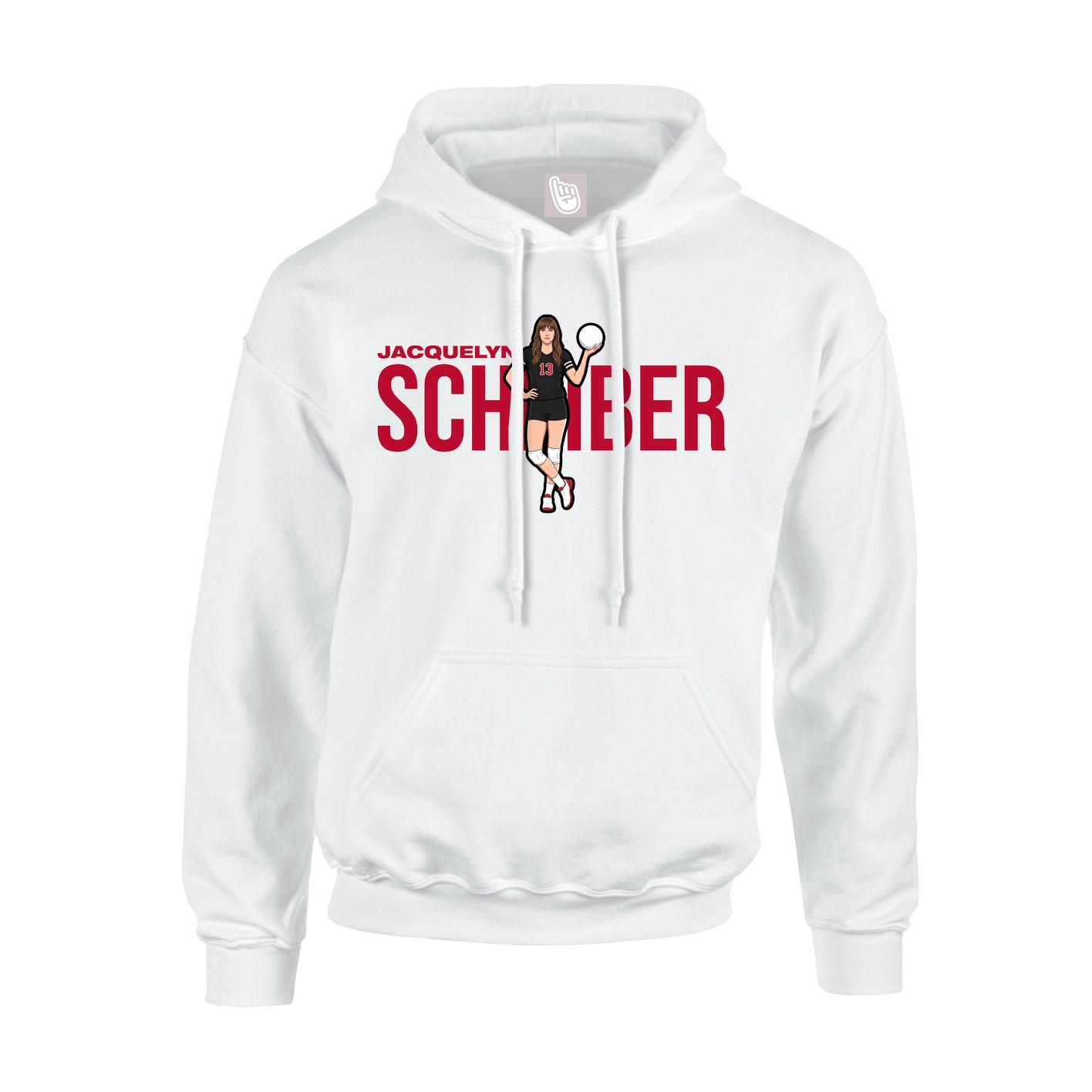 Youth Hoodie — Player Name in White