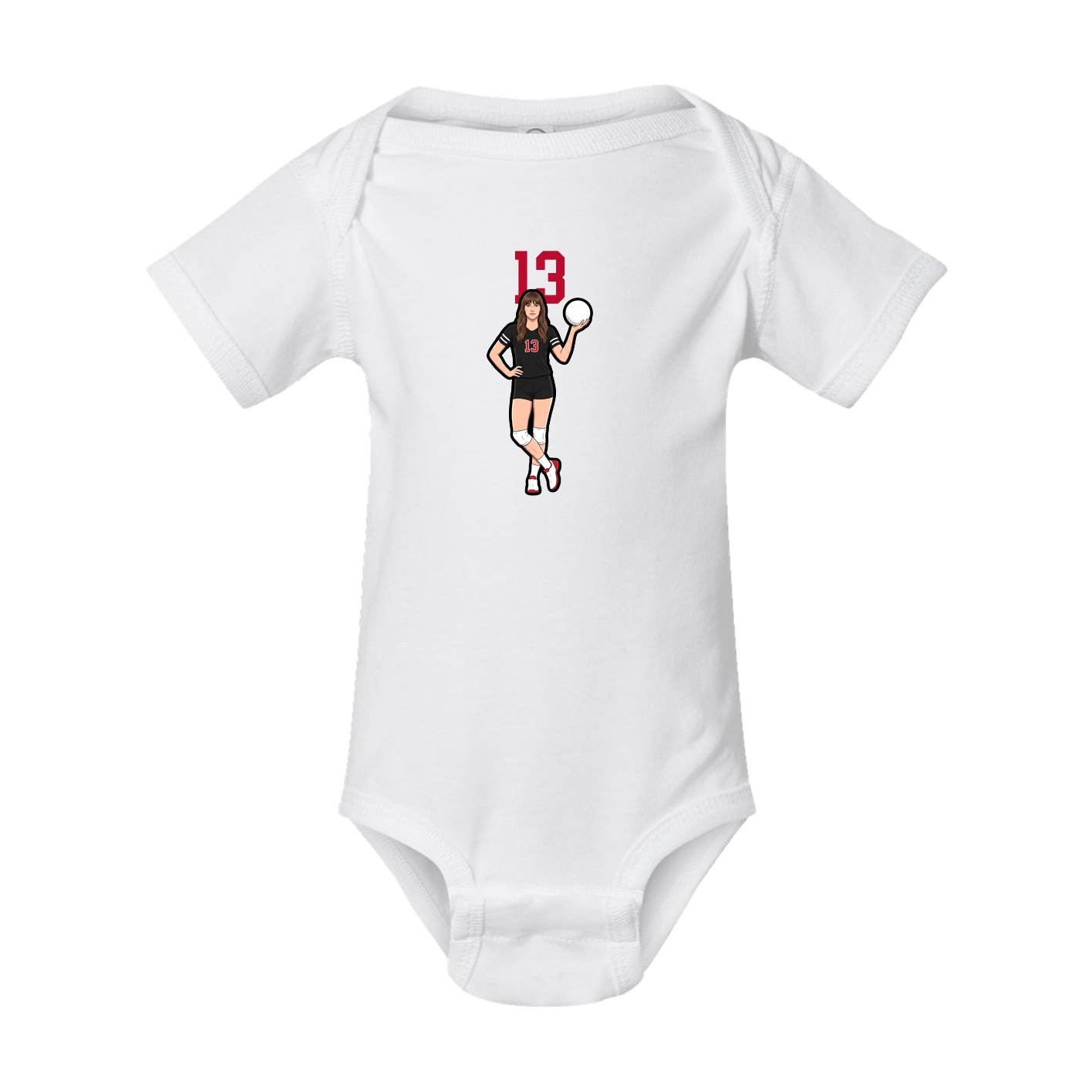 Baby Onesie — Number Top in White