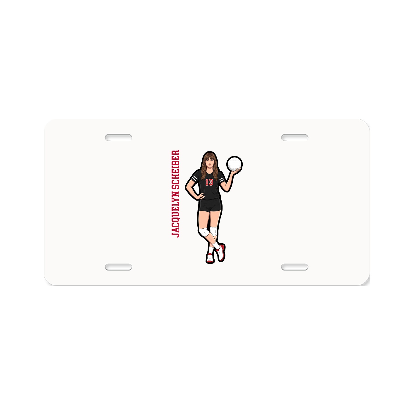 License Plate — Name Vertical in Classic