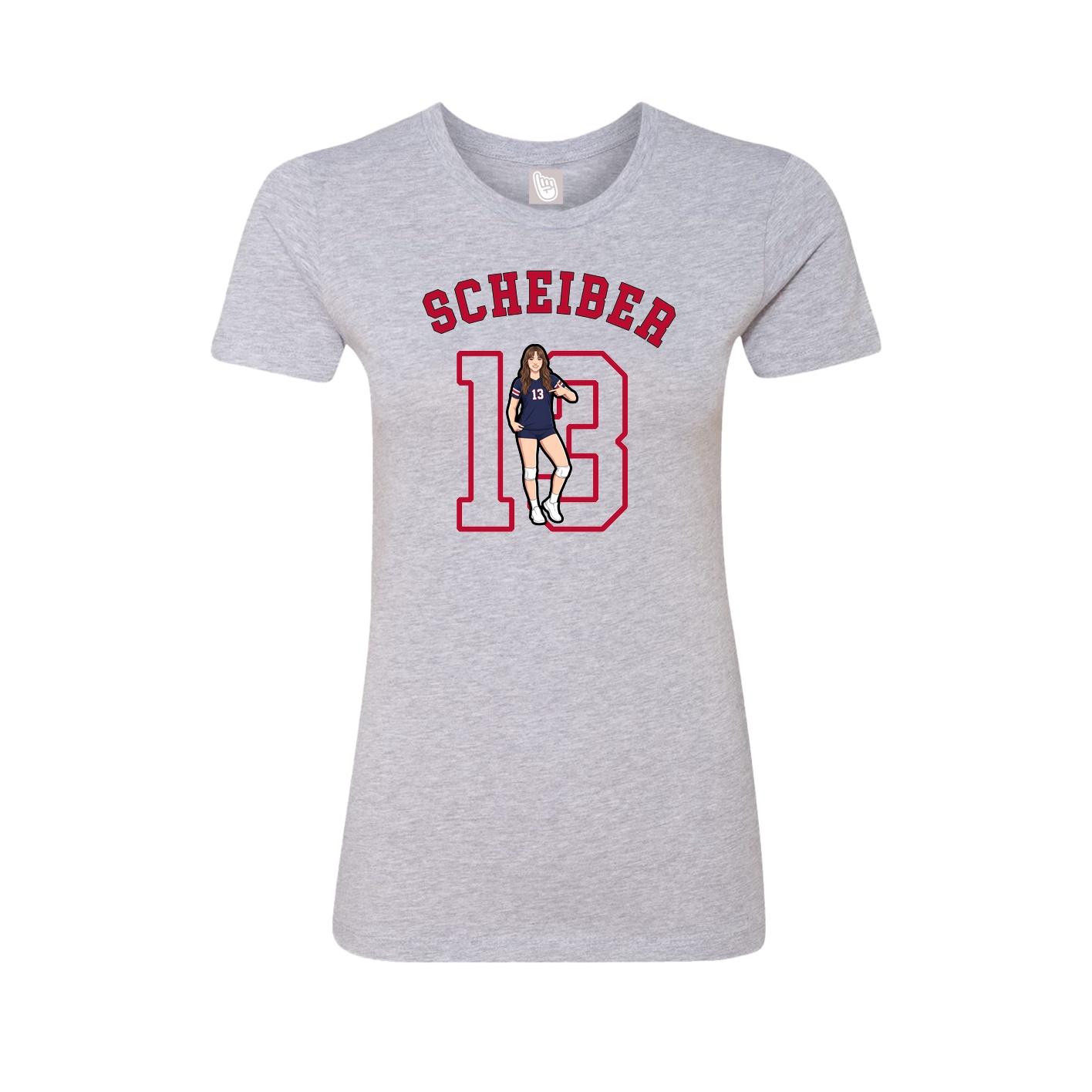 Fitted Women's Tee — Shirsey Arch in Grey