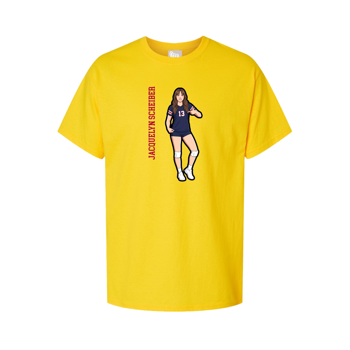 Tee — Name Vertical in Gold