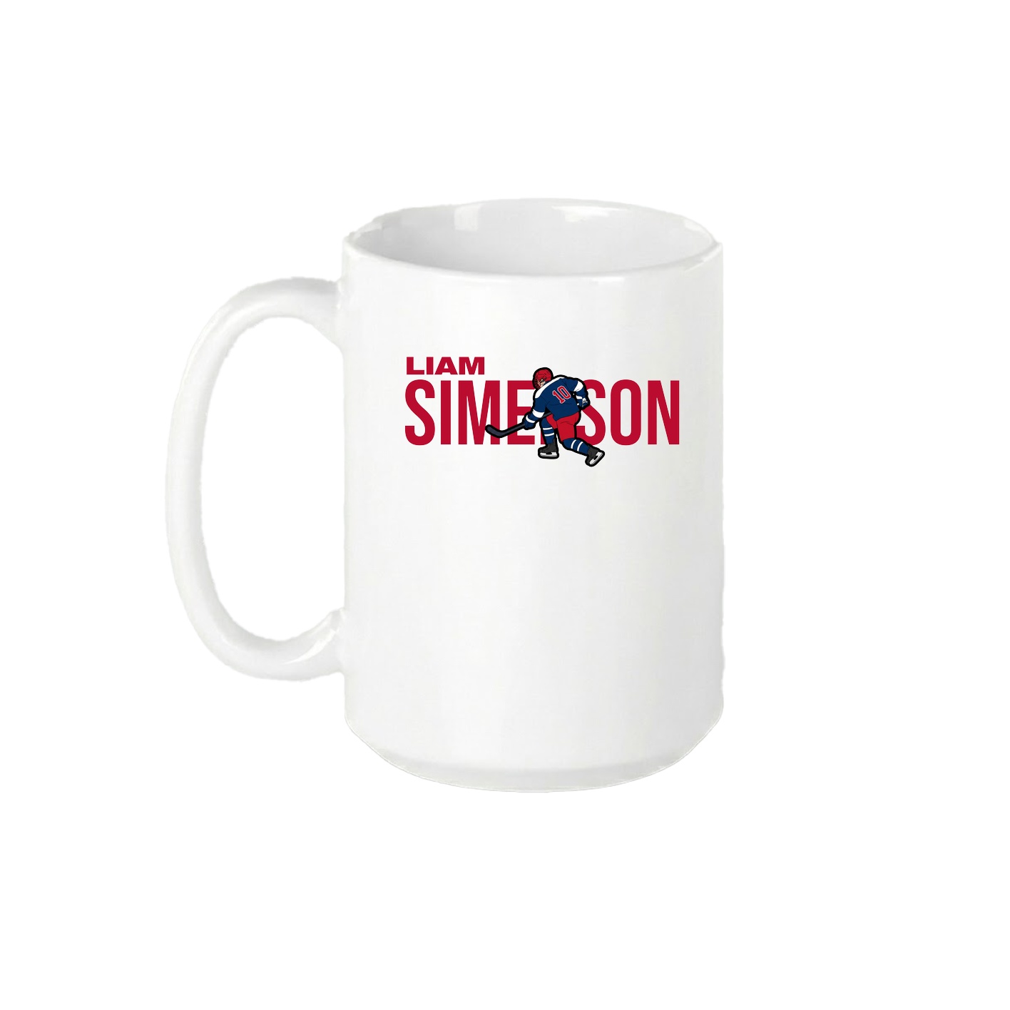 15oz Coffee Mug — Player Name in White