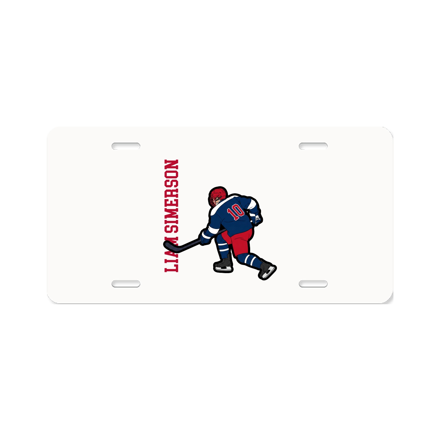 License Plate — Name Vertical in Classic