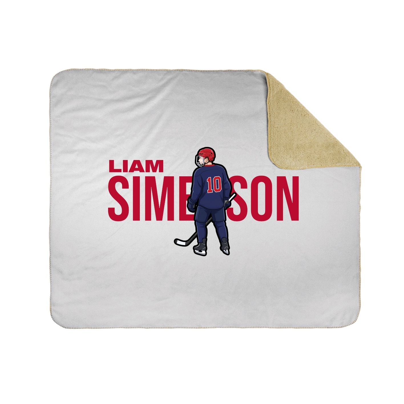 Throw Blanket — Player Name in White