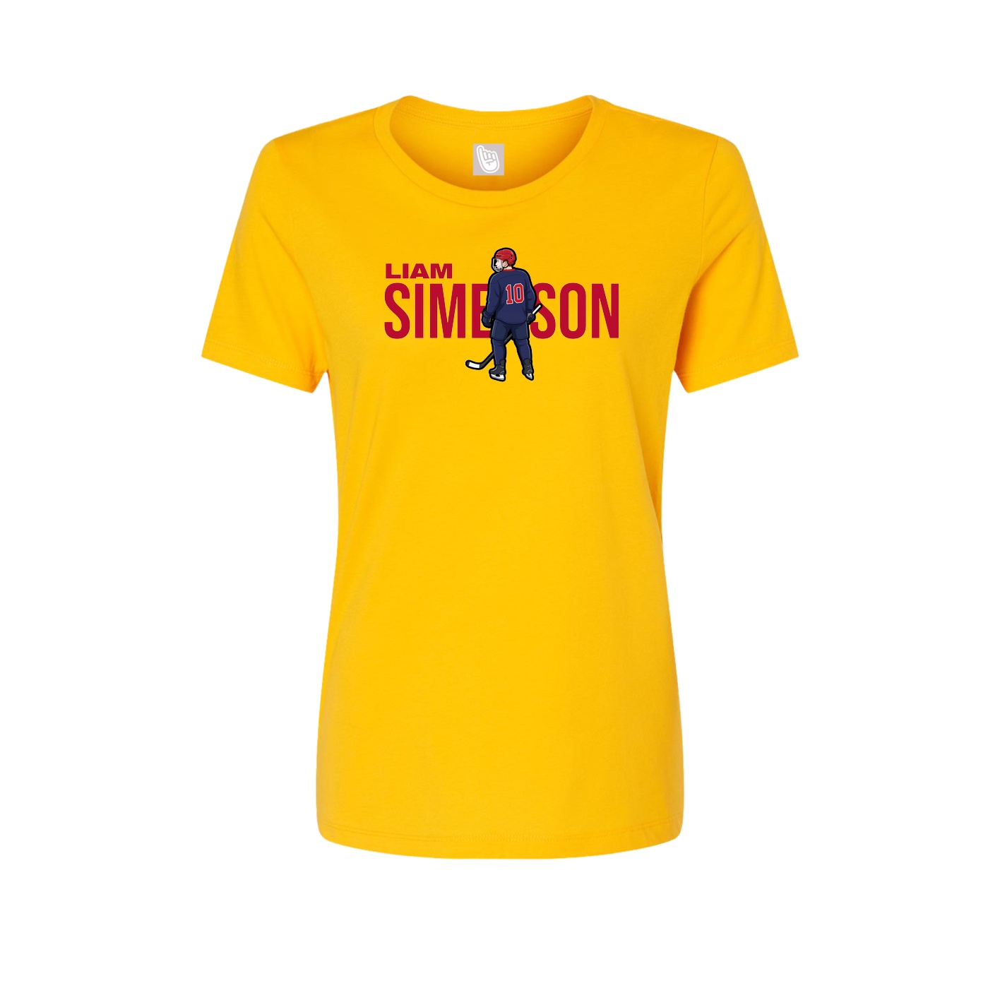 Fitted Women's Tee — Player Name in Gold