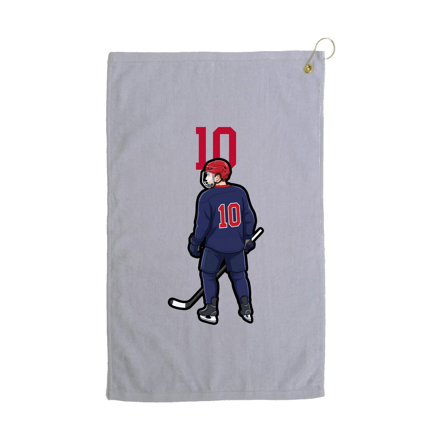 Golf Towel — Number Top in Grey