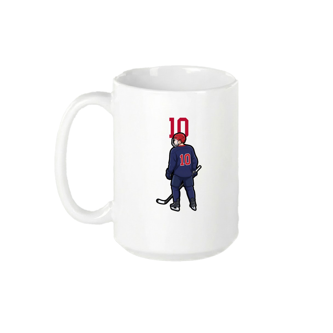 15oz Coffee Mug — Number Top in White