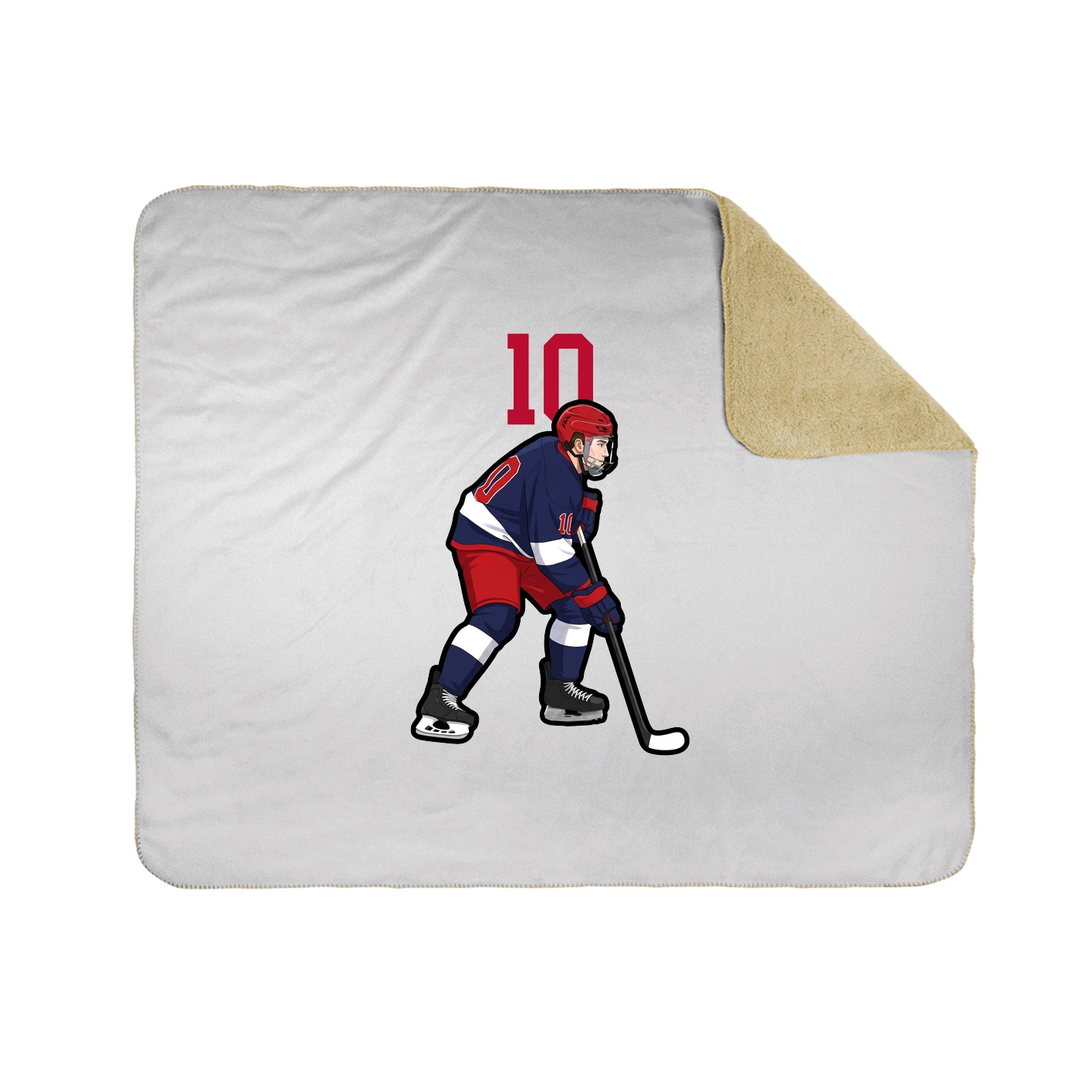 Throw Blanket — Number Top in White