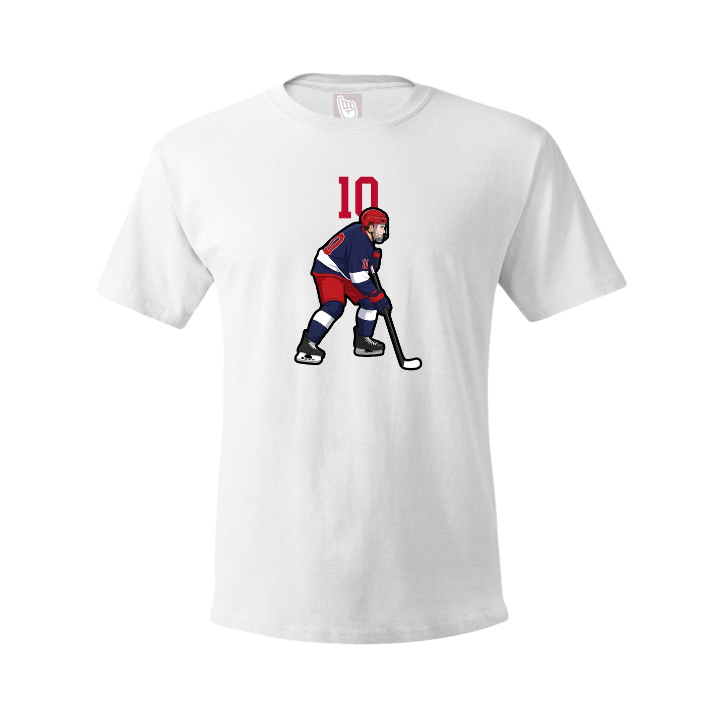 Youth Tee — Number Top in White