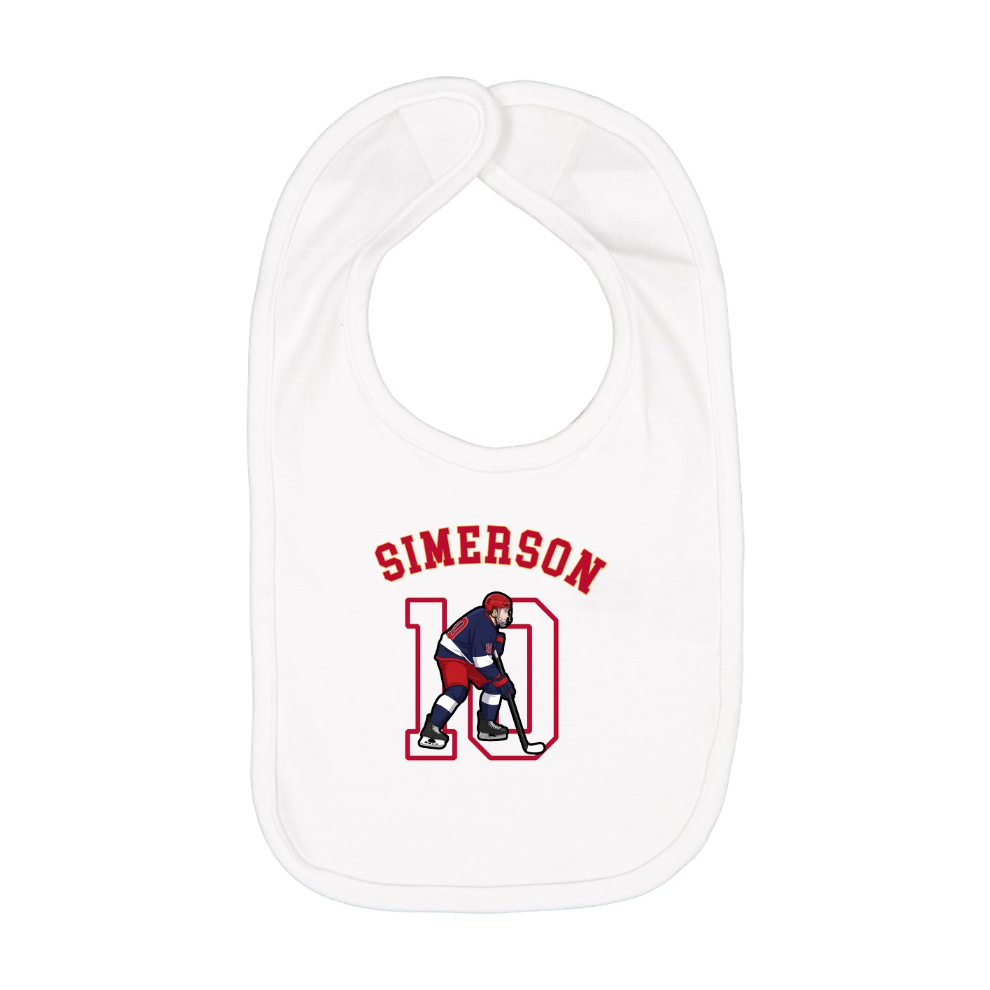 Infant Bib — Shirsey Arch in White