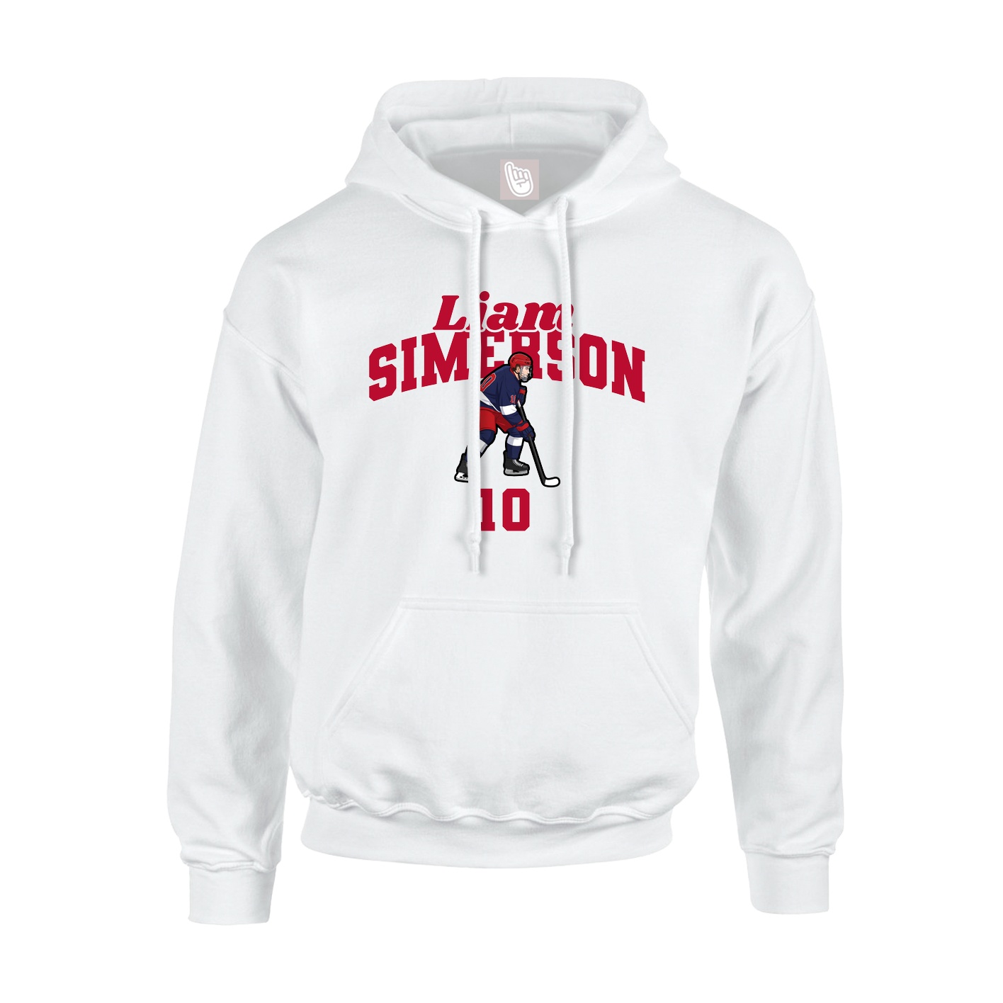 Hoodie — Signature Arch in White