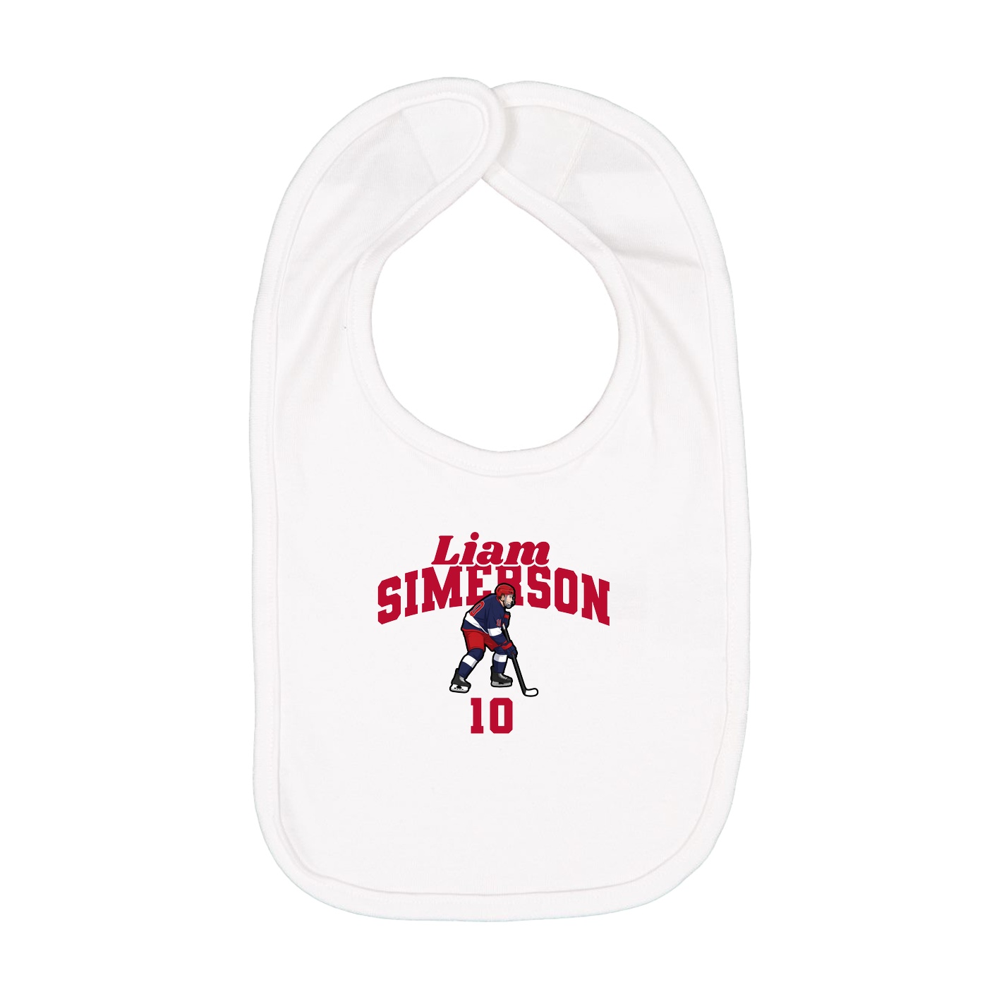 Infant Bib — Signature Arch in White
