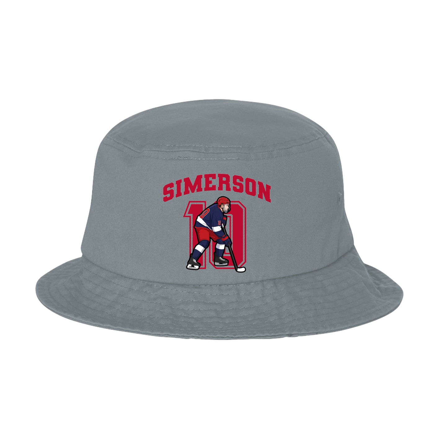 Bucket Cap — Number in Grey