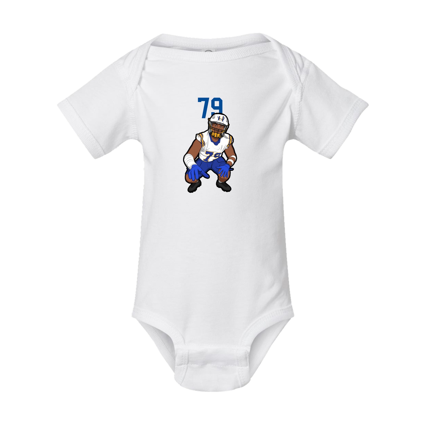 Baby Onesie — Number Top in White