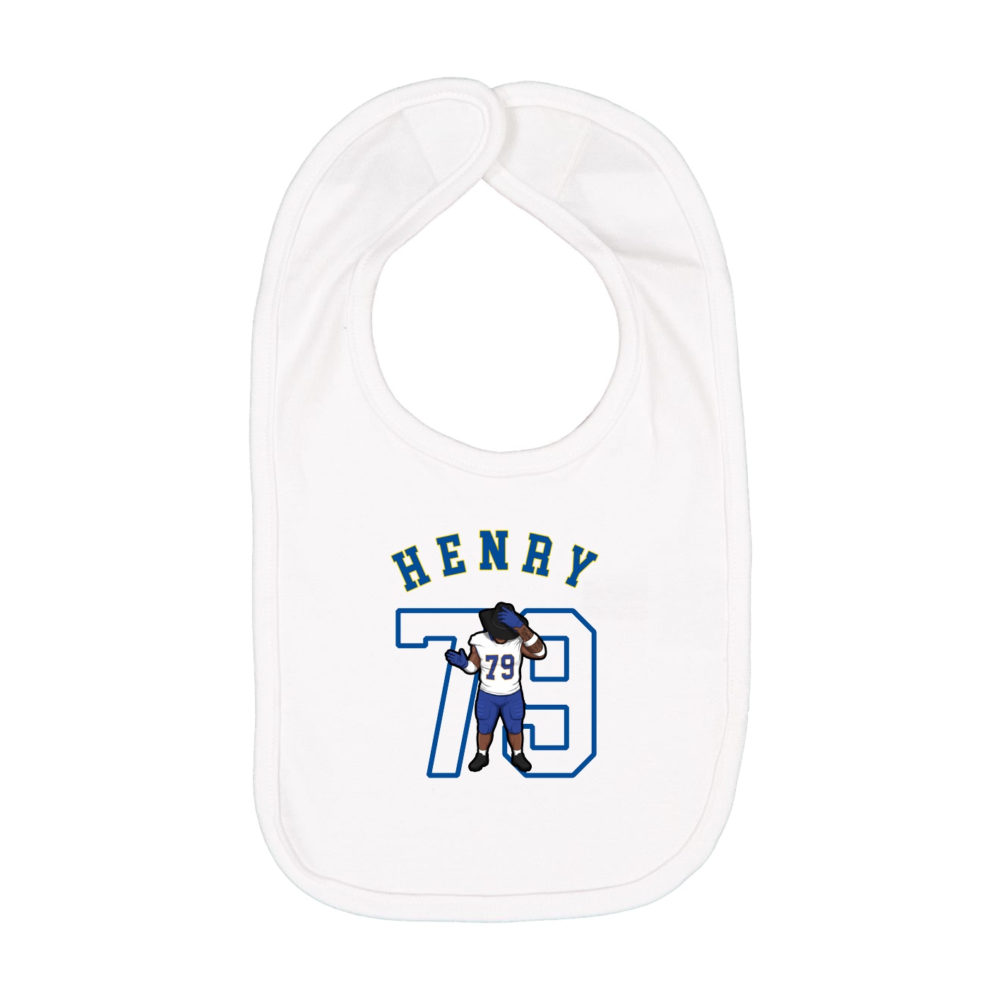 Infant Bib — Shirsey Arch in White