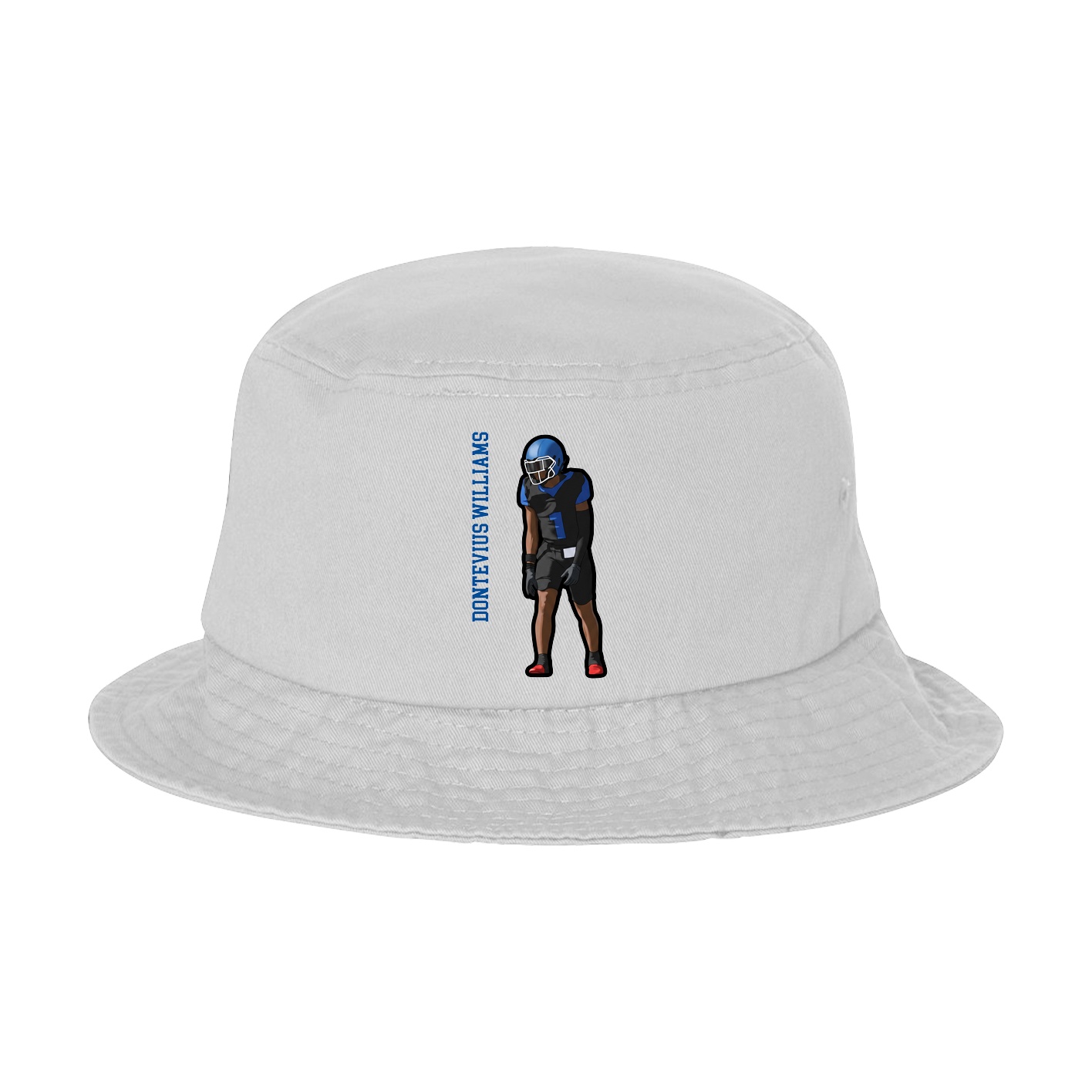 Bucket Cap — Name Vertical in White