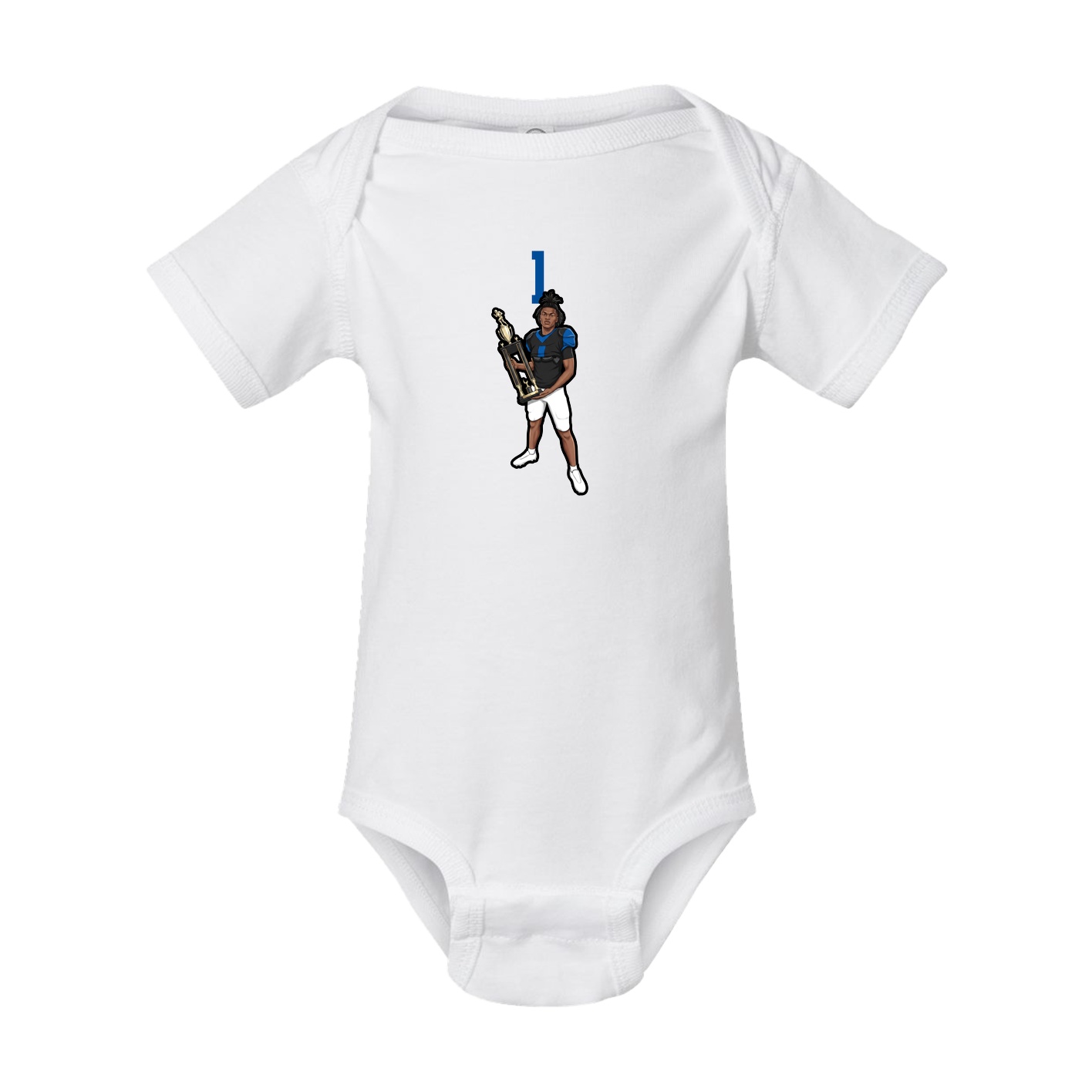 Baby Onesie — Number Top in White