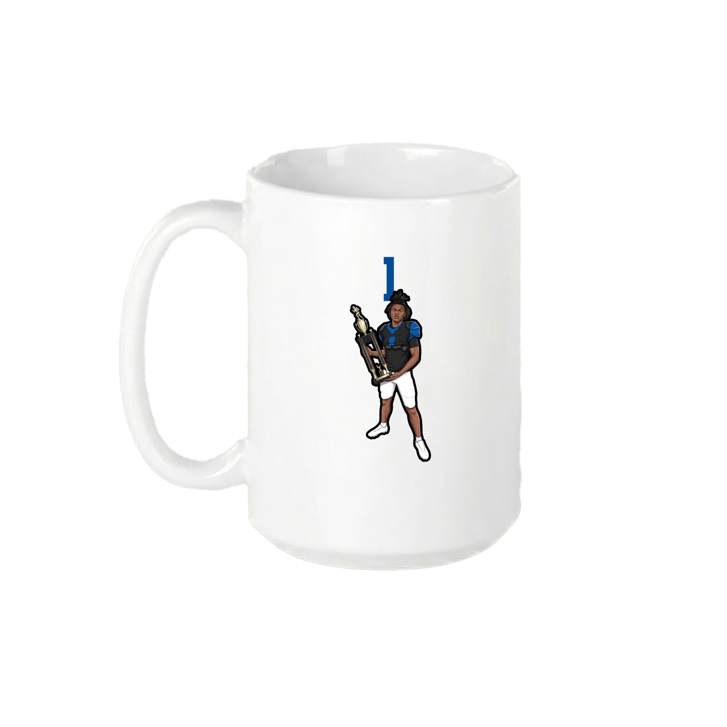 15oz Coffee Mug — Number Top in White