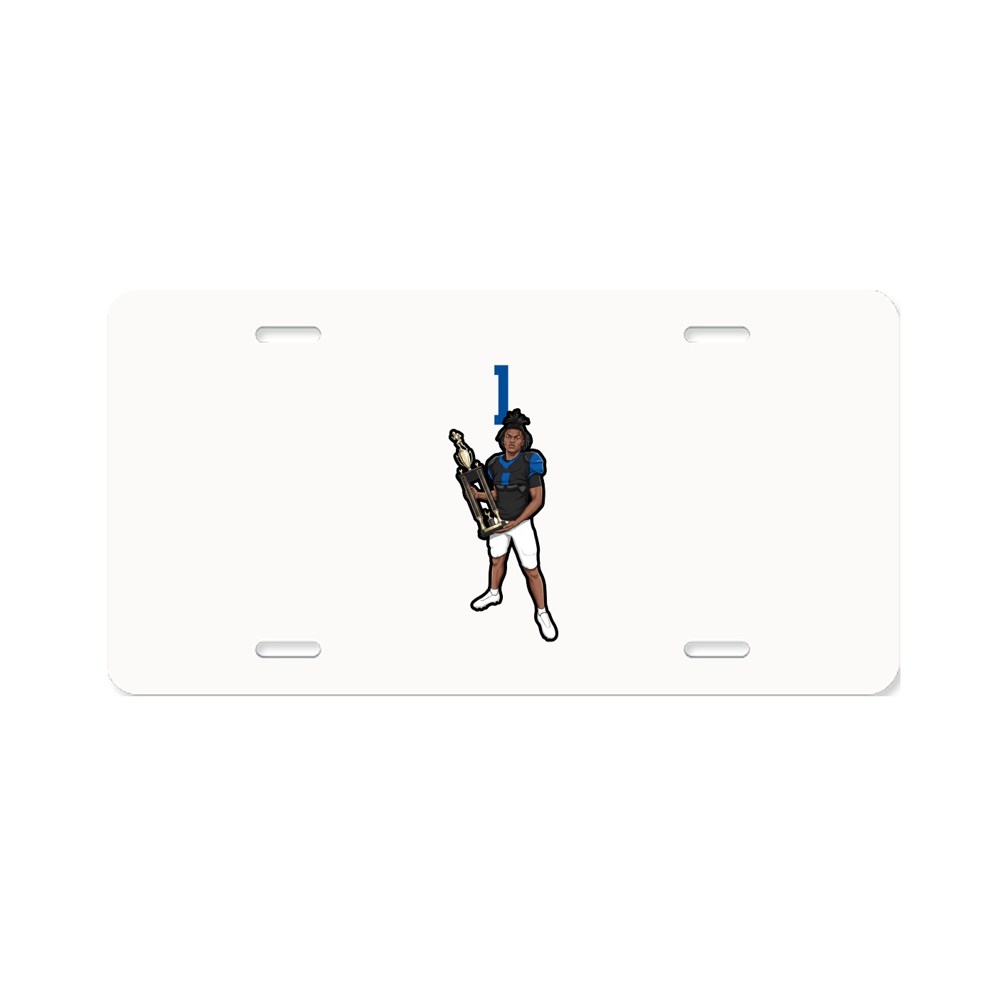 License Plate — Number Top in Classic