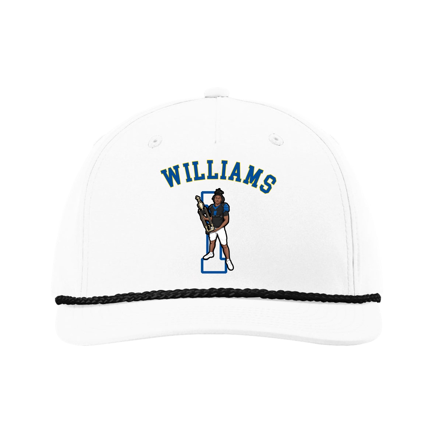 Five-Panel Classic Rope Cap — Shirsey Arch in White