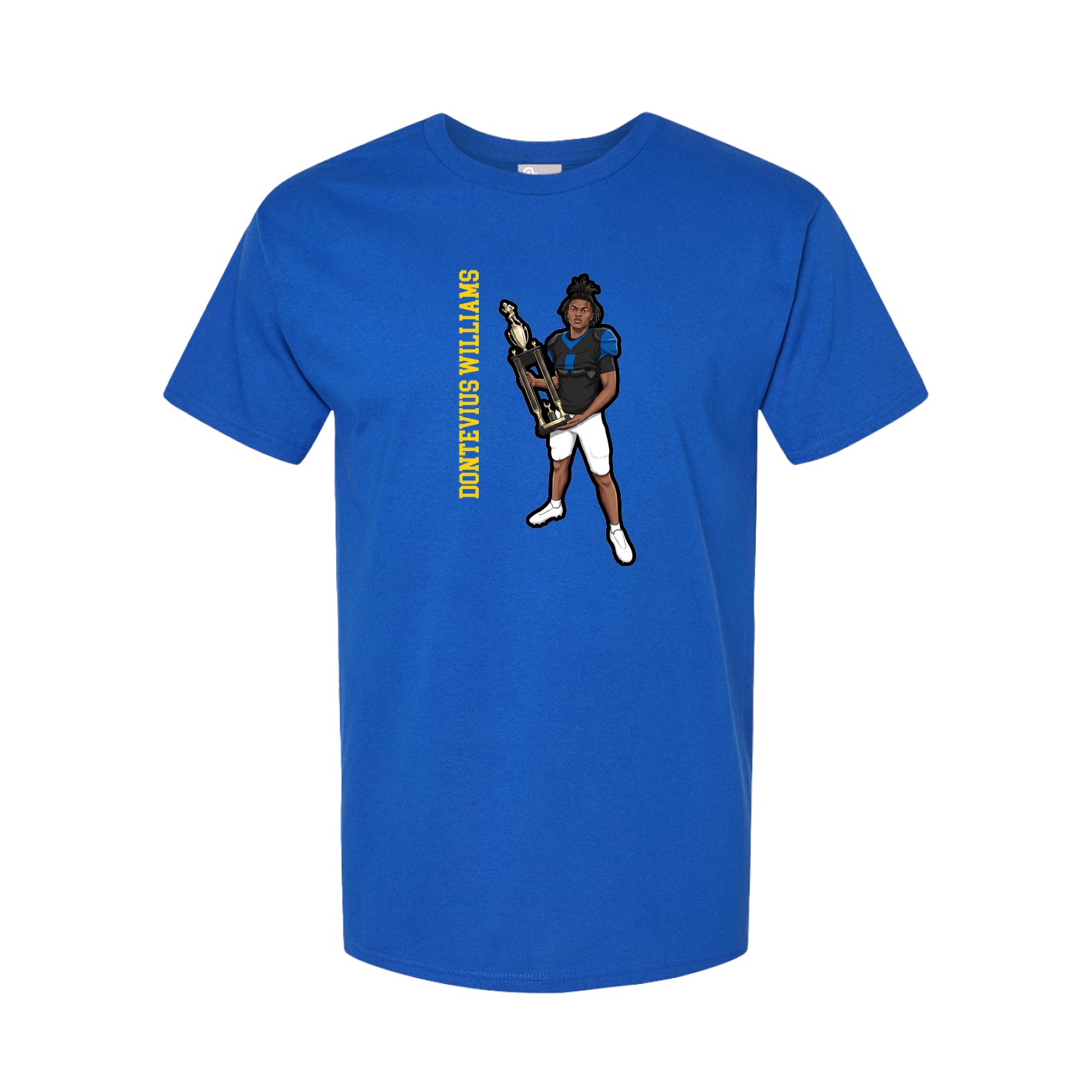 Youth Tee — Name Vertical in Royal