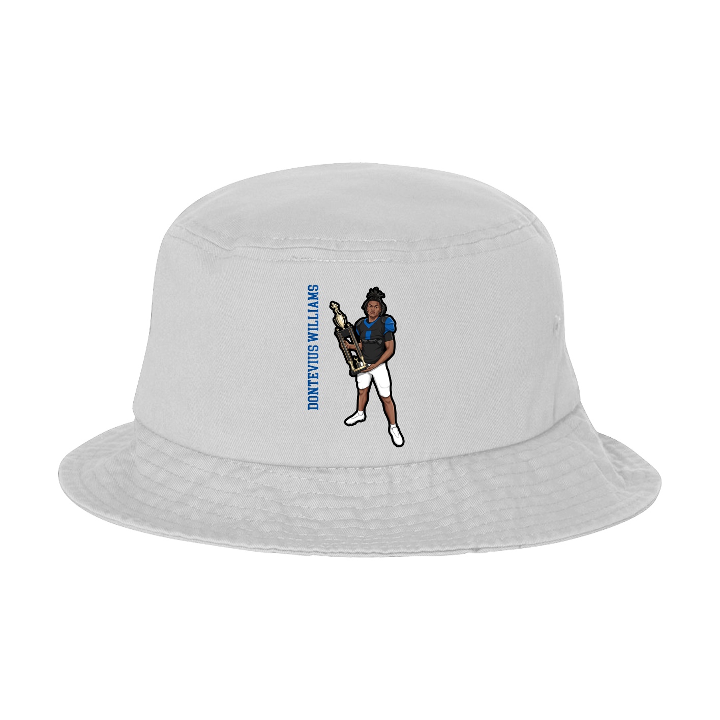 Bucket Cap — Name Vertical in White