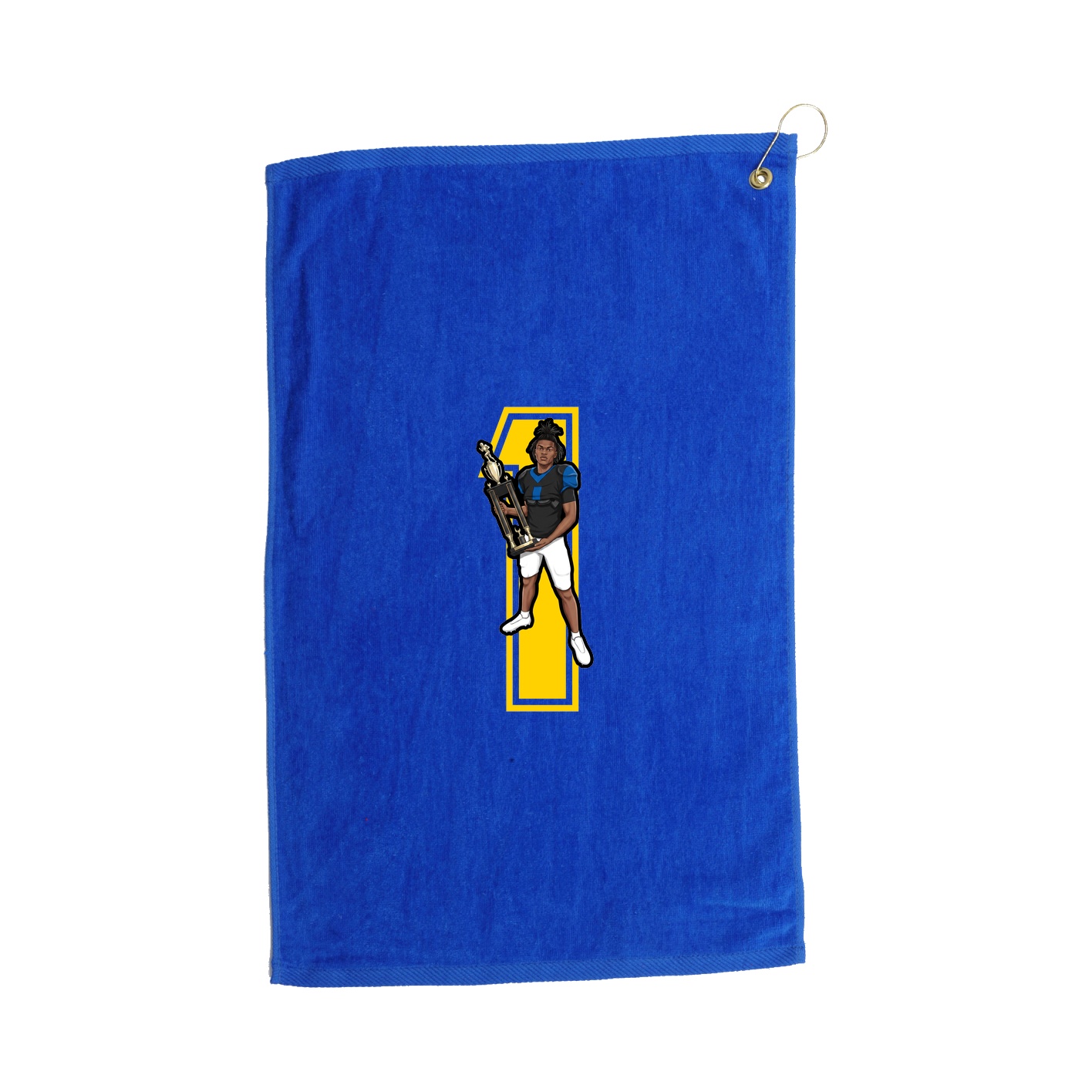 Golf Towel — Number in Royal