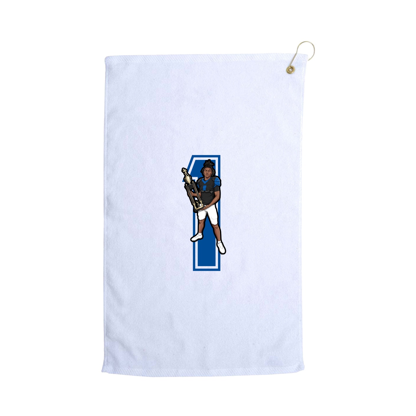 Golf Towel — Number in White