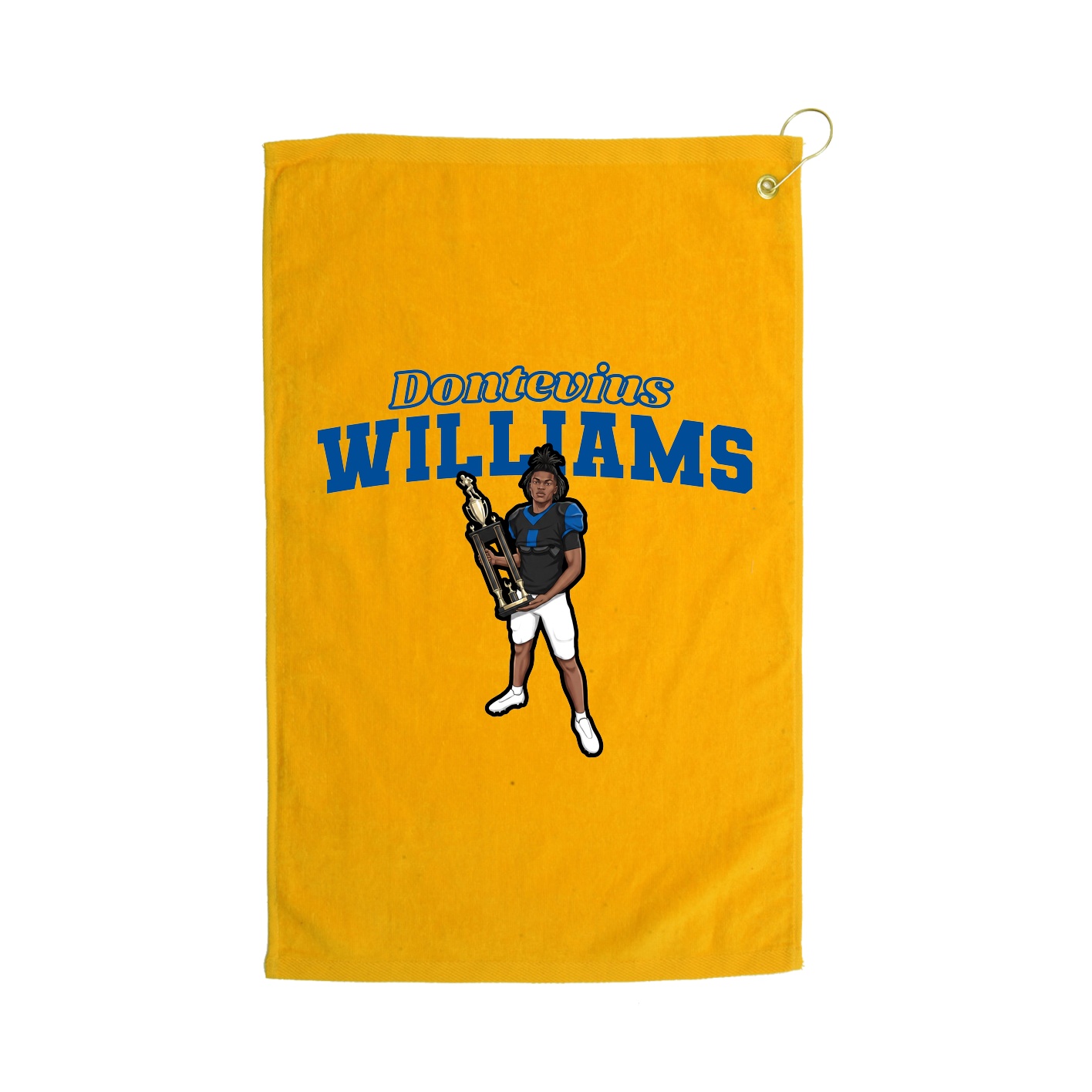 Golf Towel — Name Arch in Gold