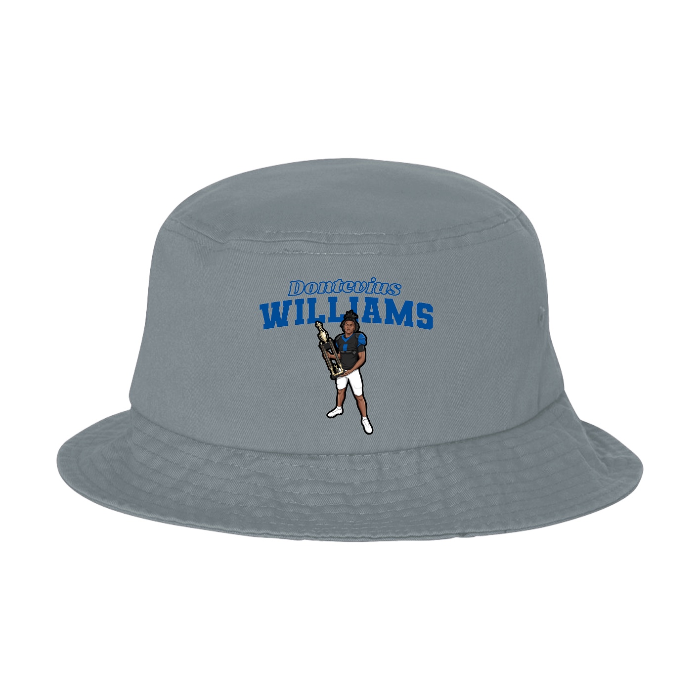 Bucket Cap — Name Arch in Grey