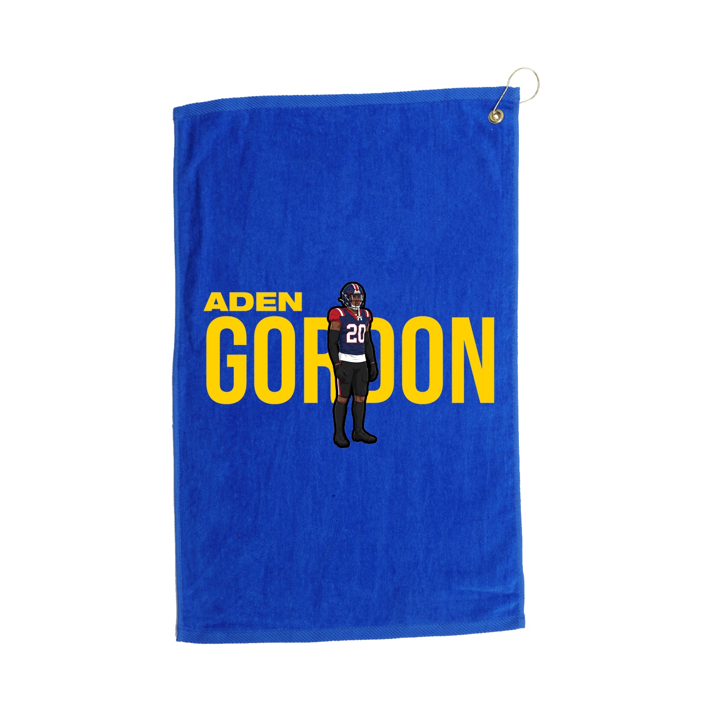Golf Towel — Player Name in Royal