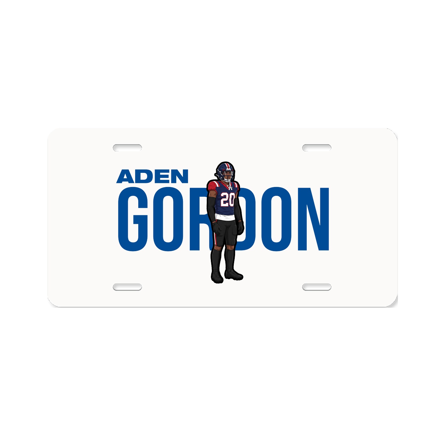License Plate — Player Name in Classic