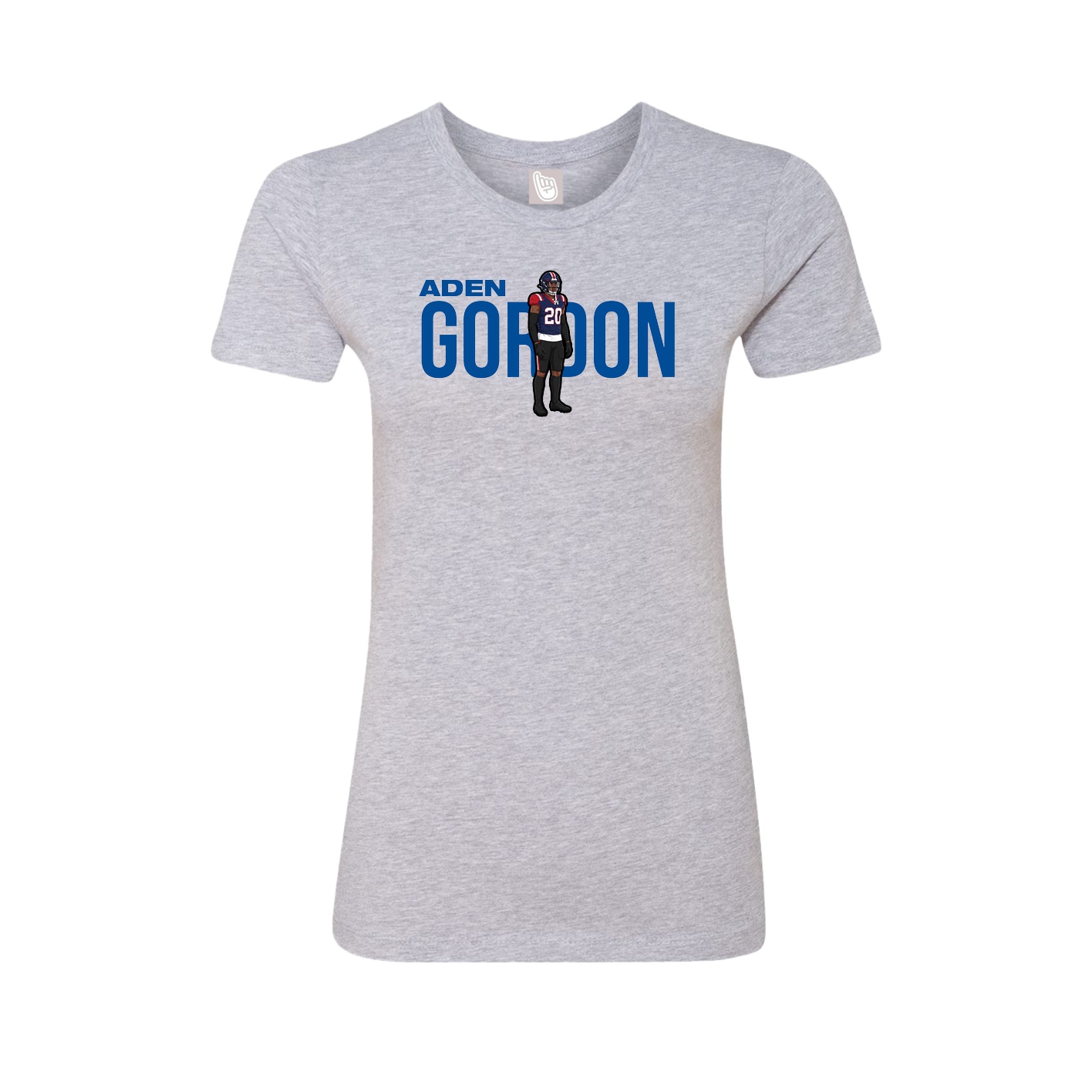 Womens Tee — Player Name in Grey