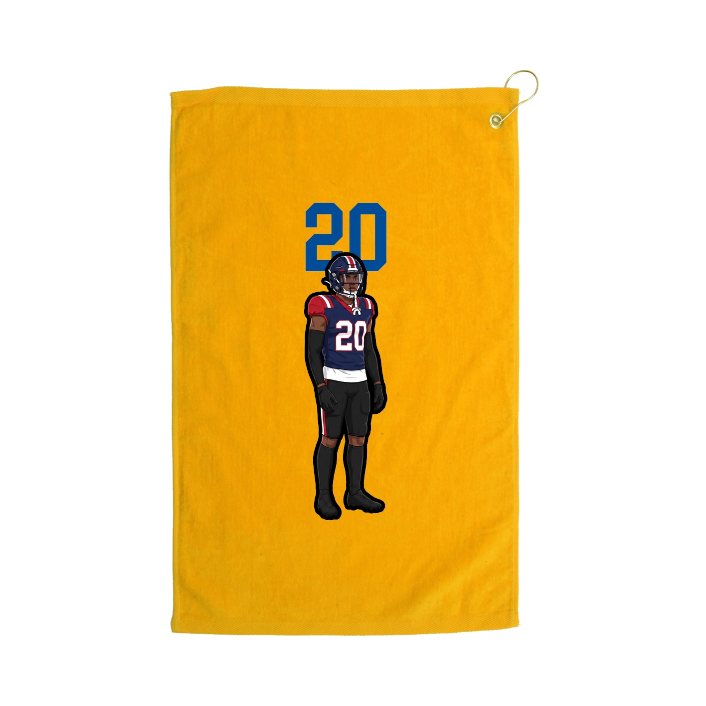 Golf Towel — Number Top in Gold
